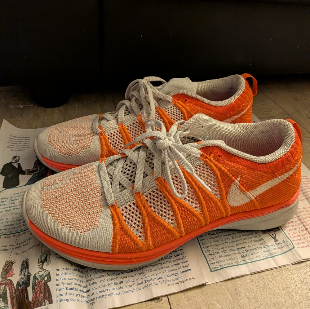 Nike Flyknit Lunar 2 Orange White